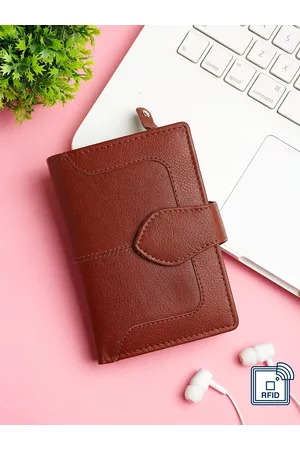 Teakwood Leathers Women Red Textured Leather Two Fold Wallet
