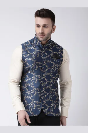 Hangup Men Printed Woven Nehru Jacket