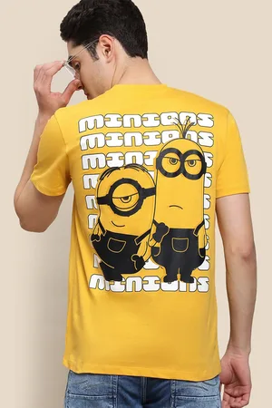 Free Authority Men Minions Printed Cotton T-shirt