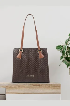 Hidesign Brown Textured Leather Shoulder Bag