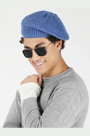 Bharatasya Men Wool Beret Cap