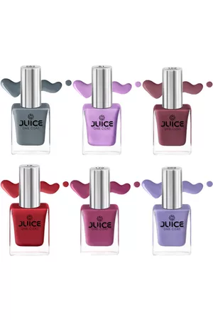 Juice Set Of 6 Quick Dry & Waterproof One Coat Nail Paint - 11ml Each