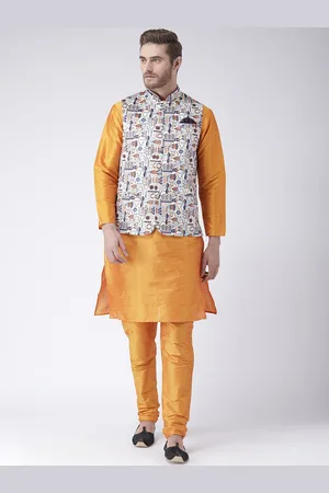 Hangup Men Kurta Set with Nehru Jacket