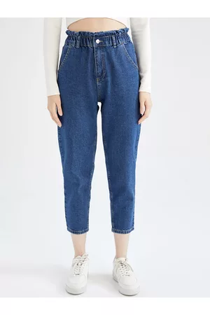 DeFacto Women Boyfriend Fit High-Rise Pure Cotton Jeans