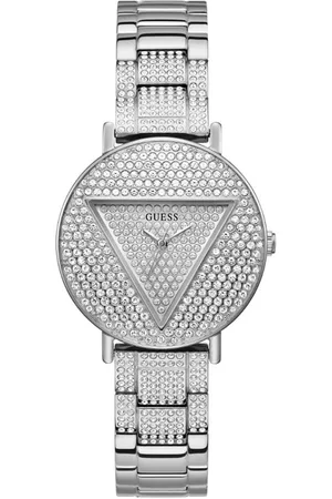 Guess Women Embellished Dial & Bracelet Style Straps Analogue Watch GW0512L1
