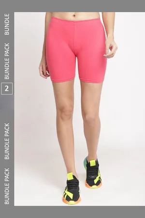 Jinfo Women Pack Of 2 Cotton Cycling Sports Shorts