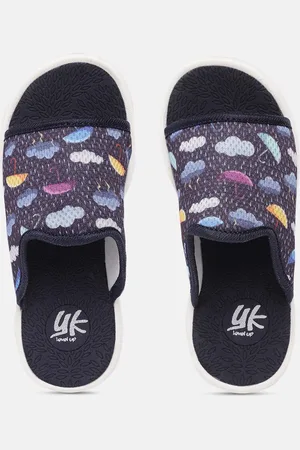 YK Boys Navy Blue Conversational Print Sliders