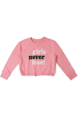 Pepe Jeans Girls Round Neck Printed Cotton Pullover Sweatshirt