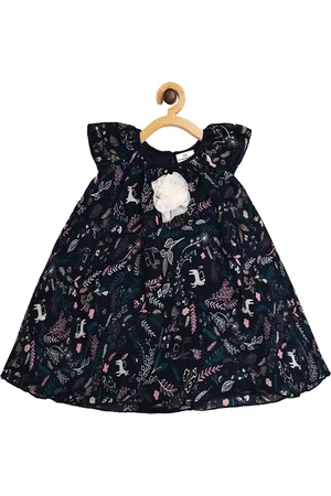 Creative Floral Printed A-Line Dress