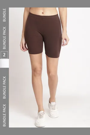 Jinfo Women Pack Of 2 Cotton Cycling Sports Shorts