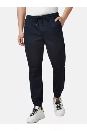Relaxed Fit Cotton Joggers - Black - Men
