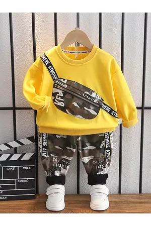 Googo Gaaga Boys Printed Pure Cotton T-shirt with Trousers