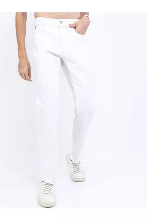 Ketch Men White Straight Fit Stretchable Jeans