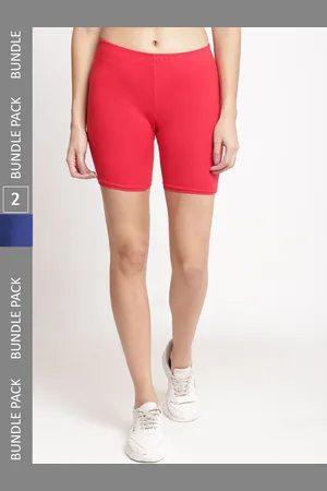 Jinfo Women Pack Of 2 Cotton Cycling Sports Shorts