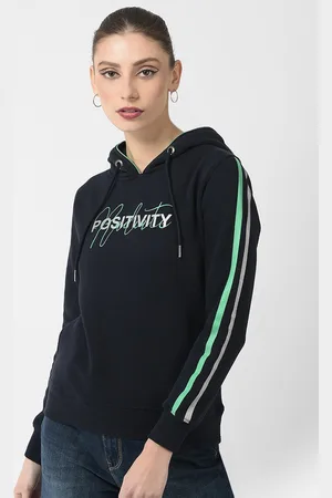 Crimsoune Club Women Printed Hooded Sweatshirt