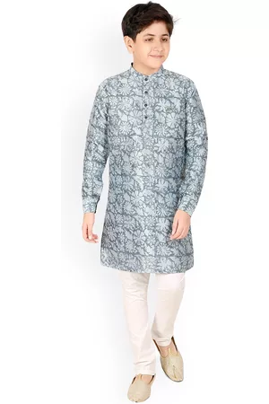 CAVIO Boys Floral Printed Kurta with Pyjamas