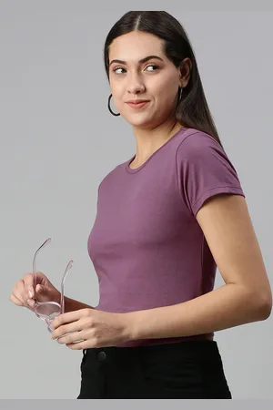 Huetrap Women Cotton Slim Fit T-shirt