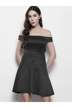 Boohoo Off-Shoulder A-Line Dress