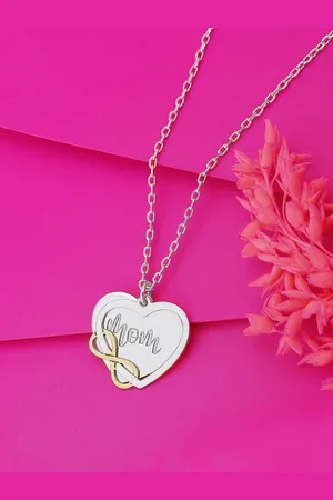 Carlton London Women Rose Gold-Plated Pendant with Chain