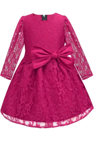 A.T.U.N. A T U N Fuchsia Floral Lace Dress