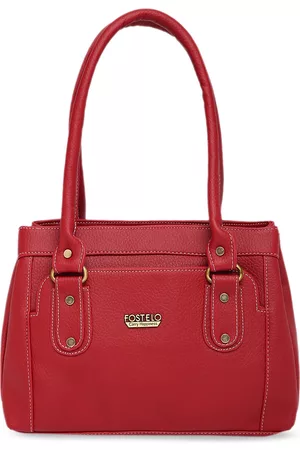 FOSTELO Maroon PU Structured Shoulder Bag