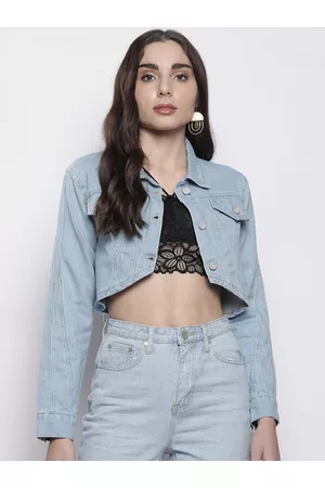 Boohoo Women Cotton Crop Denim Jacket