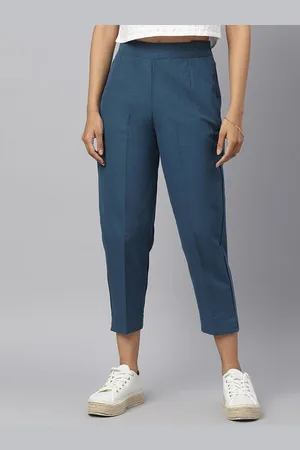 Fabindia Women Slim Fit Cotton Trousers