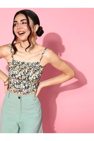 ATHENA Green Floral Print Blouson Top