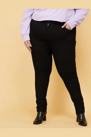 Max Collection Women Plus Size Black Clean Look Jeans