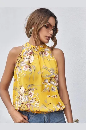 KOTTY Women Multicoloured Floral Print Crepe Blouson Top