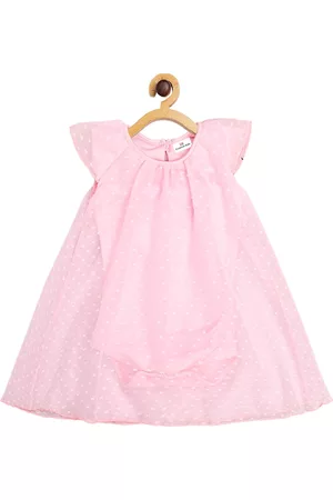 Creative Self Design Layered Cap Sleeves A-Line Dress