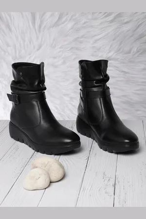 Elle Women Textured Mid-Top Monk Boots