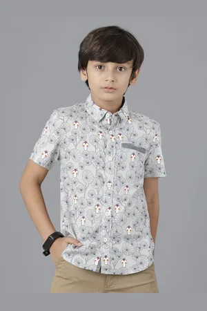UNDER FOURTEEN ONLY Boys Cotton Conversational Printed Casual Shirt