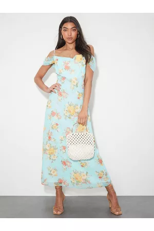 Dorothy Perkins Floral Print Chiffon A-Line Midi Dress