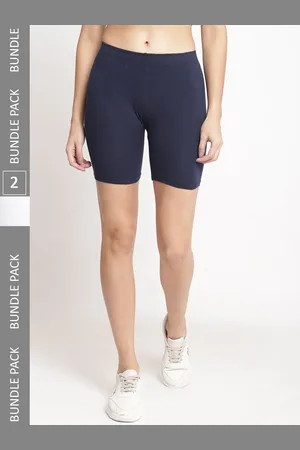 Jinfo Women Pack Of 2 Cotton Cycling Sports Shorts