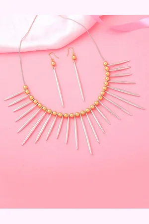 ESTELE Rhodium-Plated Tribal Jewellery Set