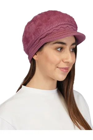 iSWEVEN Women Self Design Woolen Winter Visor Caps
