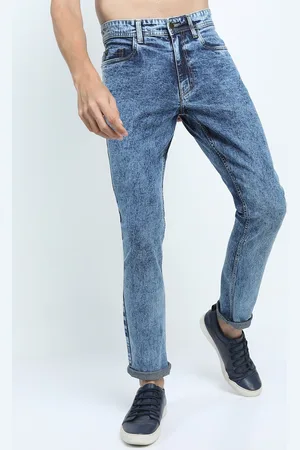 LocoMotive Men Blue Slim Fit Heavy Fade Stretchable Jeans