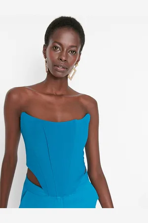 Trendyol Women Solid Corset Crop Top