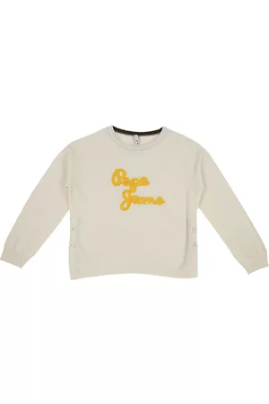 Pepe Jeans Girls Brand Logo Printed Pullover with Embroidered Detail
