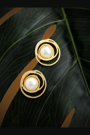 justpeachy Gold-Toned Circular Studs