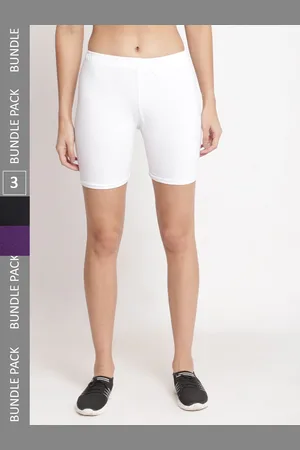 Jinfo Women Pack of 3 Cotton Cycling Sports Shorts