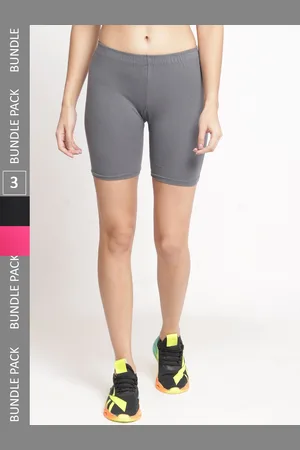 Jinfo Women Pack of 3 Cotton Cycling Sports Shorts