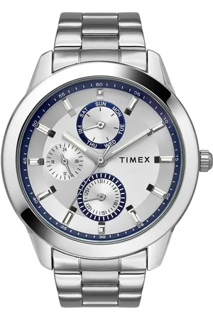 Timex Men White Dial & Gold Toned Stainless Steel Analogue Multi Function Watch TWEG18506