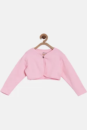 Kryptic Girls Pink Button Shrug