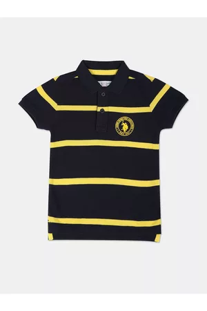 Ralph Lauren Boys Striped Polo Collar T-shirt