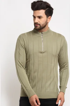 Club York Men Olive Green Pullover