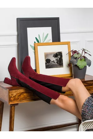 SAINT G. Women Colourblocked Leather High-Top Winter Boots