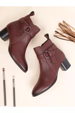 Elle Women Solid Regular Block Boots