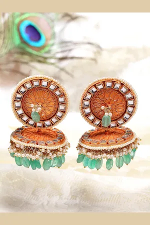 DUGRISTYLE Gold Plated Classic Jhumkas Earrings